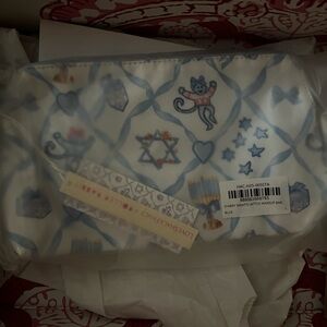 Roller Rabbit x LoveShackFancy Starry Nights Lattice Makeup Bag